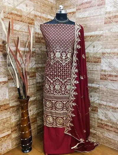 Partywear Georgette Salwar Suit Dress Material