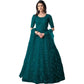 Fabulous Net Embroidered Gown With Dupatta