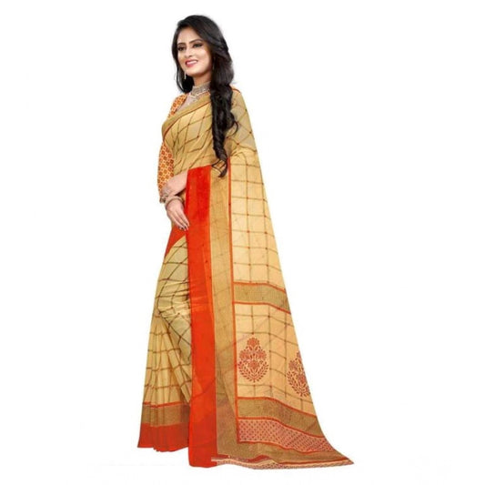 Modern Women's Georgette Printed Saree With Blouse Piece