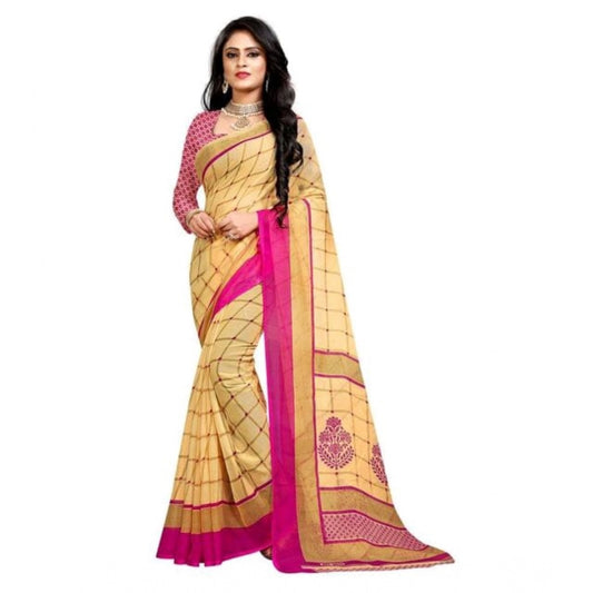 Modern Women's Georgette Printed Saree With Blouse Piece