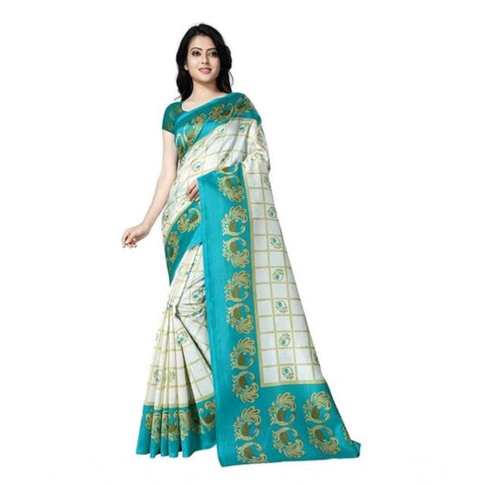 Modern Women's Georgette Printed Saree With Blouse Piece