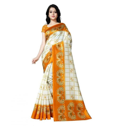 Modern Women's Georgette Printed Saree With Blouse Piece