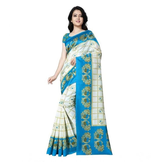 Modern Women's Georgette Printed Saree With Blouse Piece