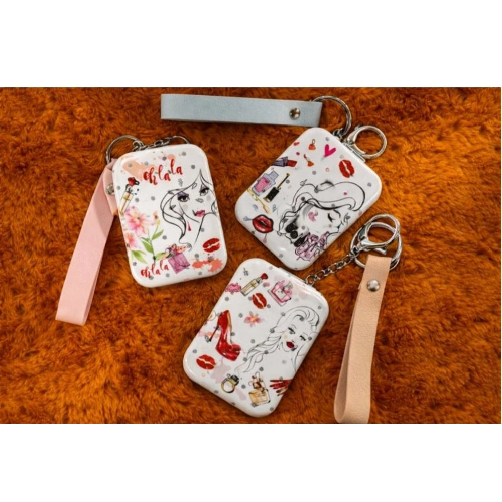 Metal Rectangle Size Pocket Mirror (Multicolor)