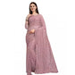 Contemporary Women's Net Self Design Saree With Blouse Piece