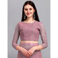 Contemporary Women's Net Self Design Saree With Blouse Piece