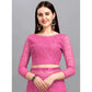 Contemporary Women's Net Self Design Saree With Blouse Piece