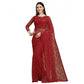 Contemporary Women's Net Self Design Saree With Blouse Piece
