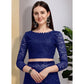 Contemporary Women's Net Self Design Saree With Blouse Piece