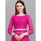 Contemporary Women's Net Self Design Saree With Blouse Piece