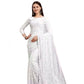 Contemporary Women's Net Self Design Saree With Blouse Piece