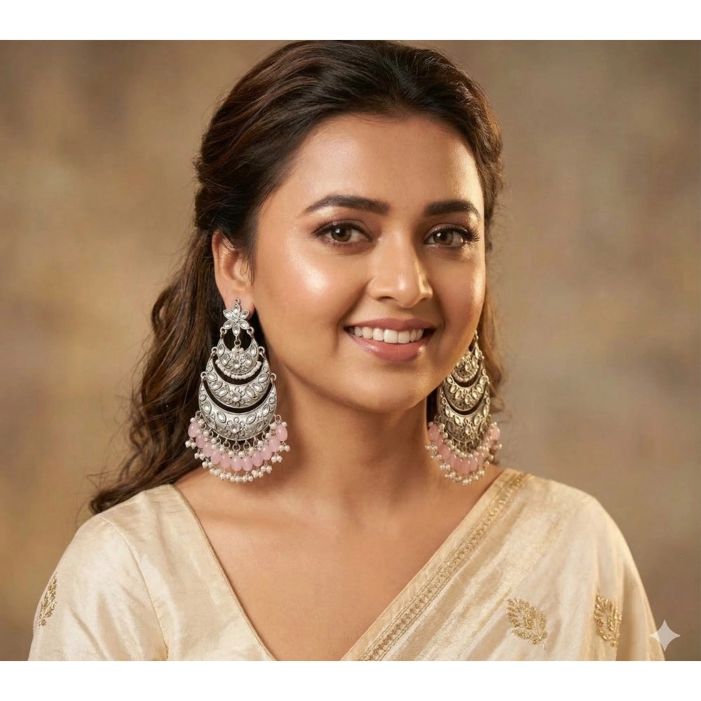 Modish Women's Zinc Alloy Gold Plated Chandbali Earrings