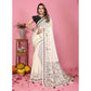 Designer Women's Linen Cotton Printed Saree With Blouse Piece