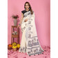 Designer Women's Linen Cotton Printed Saree With Blouse Piece