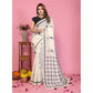 Designer Women's Linen Cotton Printed Saree With Blouse Piece