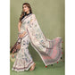 Designer Women's Linen Cotton Printed Saree With Blouse Piece