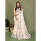 Designer Women's Linen Cotton Printed Saree With Blouse Piece