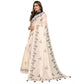 Designer Women's Linen Cotton Printed Saree With Blouse Piece