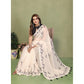 Designer Women's Linen Cotton Printed Saree With Blouse Piece