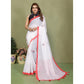 Designer Women's Linen Cotton Printed Saree With Blouse Piece