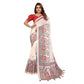 Designer Women's Linen Cotton Printed Saree With Blouse Piece