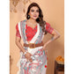 Designer Women's Linen Cotton Printed Saree With Blouse Piece
