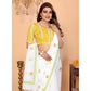 Designer Women's Linen Cotton Printed Saree With Blouse Piece