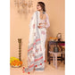 Designer Women's Linen Cotton Printed Saree With Blouse Piece