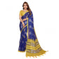 Designer Women's Linen Cotton Printed Saree With Blouse Piece