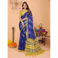 Designer Women's Linen Cotton Printed Saree With Blouse Piece