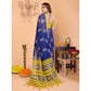 Designer Women's Linen Cotton Printed Saree With Blouse Piece