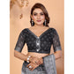 Designer Women's Linen Cotton Printed Saree With Blouse Piece
