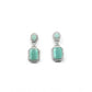 Wonderful Women's Brass Silver Plated Drop Earrings
