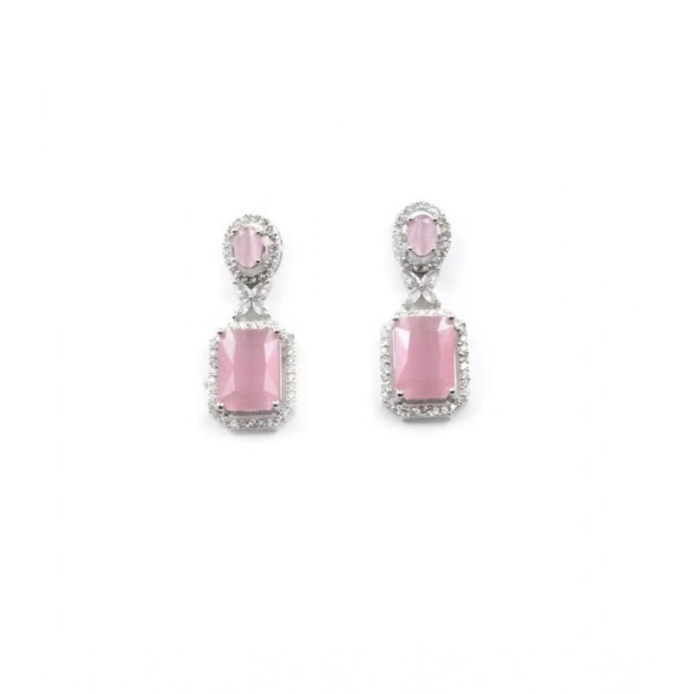 Wonderful Women's Brass Silver Plated Drop Earrings