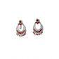 Pretty Women's Brass Silver Plated Chandbali Earrings