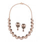 Graceful Women's Brass Silver Plated Necklace set