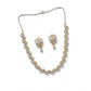 Graceful Women's Brass Silver Plated Necklace set