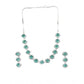 Stylish Women's Brass Silver Plated Necklace set