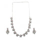 Sensational Women's Brass Silver Plated Necklace set