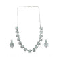 Sensational Women's Brass Silver Plated Necklace set