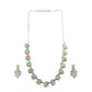 Sensational Women's Brass Silver Plated Necklace set