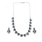 Sensational Women's Brass Silver Plated Necklace set