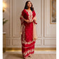 Gorgeous Women's Silk Embroidered Round Readymade Kurti With Palazzo Pant and Dupatta Set