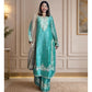 Gorgeous Women's Silk Embroidered Round Readymade Kurti With Palazzo Pant and Dupatta Set