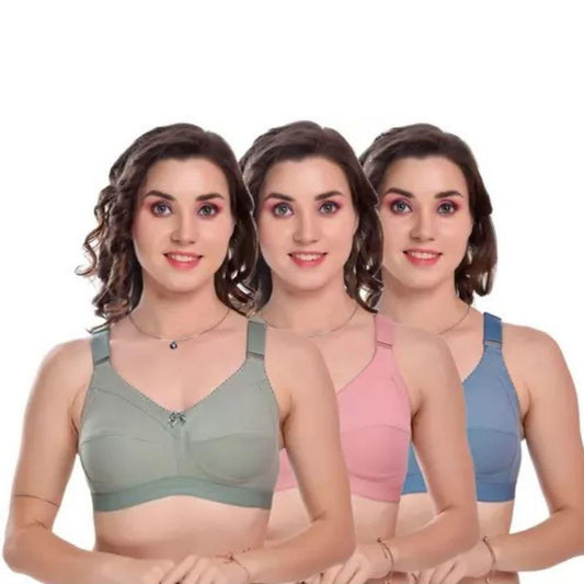 Full Coverage Non Padded Bra Pack of 3