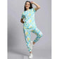 Women's Casual Tie Dye Print Night Suit Set