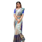 Embellished Women's Litchi silk Printed Saree With Unstitched Blouse