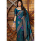 Embellished Women's Litchi silk Printed Saree With Unstitched Blouse