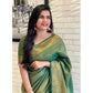 Superior Women's Litchi silk Printed Saree With Unstitched Blouse