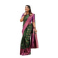 Casual Women's Litchi silk Printed Saree With Unstitched Blouse
